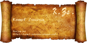 Kempf Zsuzsa névjegykártya